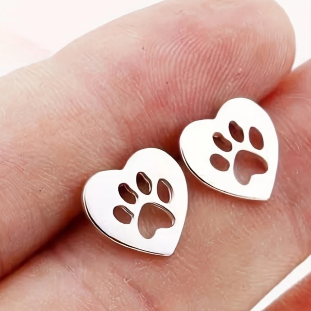 Pet Dog Cat Paw Earrings